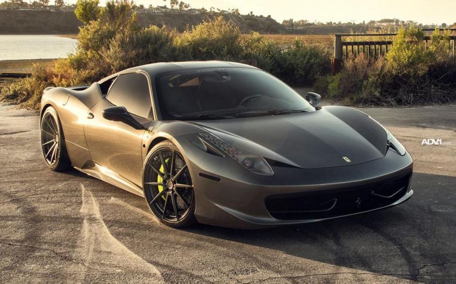 Ferrari 458 Italia Grigio Silverstone on ADV.1 Wheels (ADV10 M.V2 SL) '2018